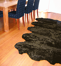 Овчина высокоплотная (накидка/ковер) 10-ти шкурная шоколад кудрявая 