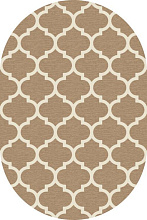 Ковер MEGA CARVING WK d422 D.BEIGE-CREAM Овал