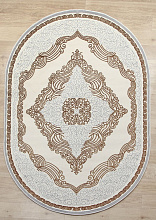 Ковер OLYMP 9026A BEIGE / GREY Овал