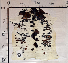 Меховой ковер-шкура ТРИКОЛОР M9