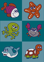 Детский ковер Sonic Kids Подводный мир 1314 IA1 S