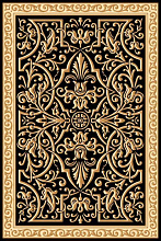Ковер IZMIR D718 BLACK-BEIGE 2