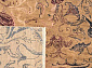 ручной работы Silk and Wool Zardozi A Brown