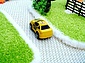 Детский развивающий игровой рельефный 3D ковер Домики в деревне синий