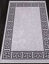 Ковер из полиэстера ЛОТУС AB194A СЕРЫЙ / ЧЕРНЫЙ