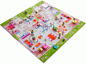 Детский развивающий игровой рельефный 3D ковер Коттеджный домик арт.100Х100