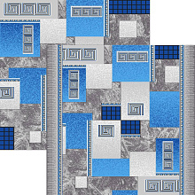 Ковровая дорожка принт 8-ми цветная дорожка p1286e2r 47