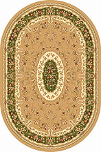 Ковер VALENCIA D069 BEIGE-GREEN Овал