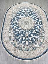 Ковер ZARINA A050B D.BLUE / CREAM Овал