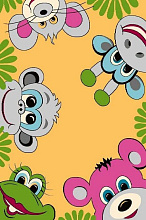 Ковер для малыша детский FUNKY TOP TIG honey