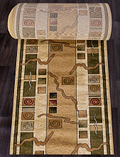 Ковровая Дорожка OLYMPOS D077 CREAM-GREEN