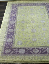 Ковер Индия шерсть шелк 14x14 818A IVORY/PURPLE