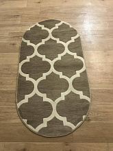 Ковер MEGA CARVING d422 D.BEIGE-CREAM Овал