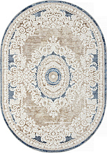 Ковер ANTEP-A O1701 630 CREAM / BLUE Овал