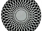 ручной работы CALEIDOSCOPIO черно-белый круглый