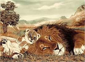 Фауна 50544 Лев и львенок