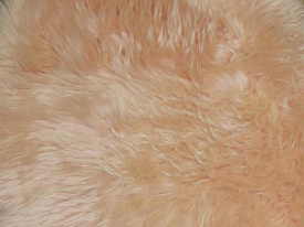 Ковер-накидка из натуральной овчины четырехшкурная  РОЗОВАЯ 04SS 6000 