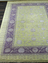 Ковер Индия шерсть шелк 14x14 818A IVORY / PURPLE