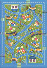 Детский ковер ДОРОЖКИ сине-зеленый 