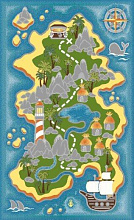 Детский 3D ковер с дорогами КИНДЕР Остров 52880