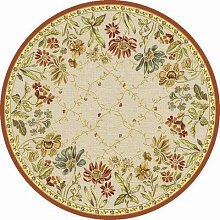 Рельефный ковер из вискозы GENOVA Цветы 38262 6282 60 КРУГ