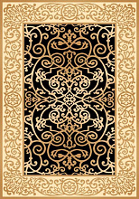 Ковер IZMIR D469 BLACK-BEIGE 3