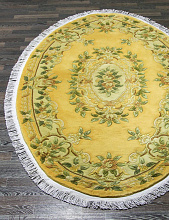 90 LINE WOOLEN HANDK-KNOTTED 6057A YELLOW Овал