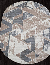 Ковер SIERRA-A F354 BEIGE-BLUE Овал
