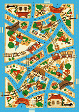 детский Веселые дорожки голубой