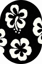 Ковер SHAGGY ULTRA s605 BLACK-BONE Овал