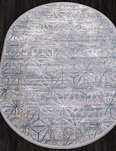 Ковер AJMAL LP320A GREY / BLUE Овал