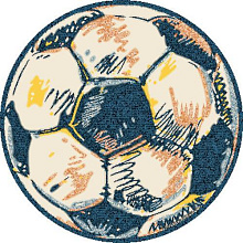 футбольный мяч CRYSTAL NC10 BLUE Круг