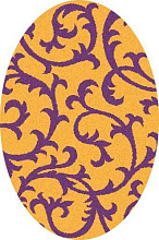 Ковер COMFORT SHAGGY 2 s627 ORANGE-PURPLE Овал