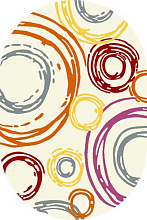 Ковер SUNRISE v859 CREAM-MULTICOLOR Овал