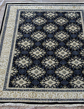 Индия шерсть шелк 14x14 862 BLACK/IVORY