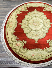 90 LINE WOOLEN HANDK-KNOTTED SHD-6 RED Овал