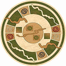 OLYMPOS d077 CREAM-GREEN Круг