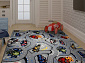 Детский ковер-палас с дорогами  Формула-1 серый