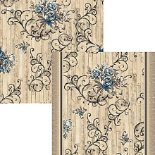 Ковровая дорожка с цветами принт 8-ми цветная дорожка p1701c2r 107