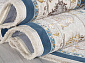 ZARINA A050B D.BLUE SHIRINK / CREAM Овал